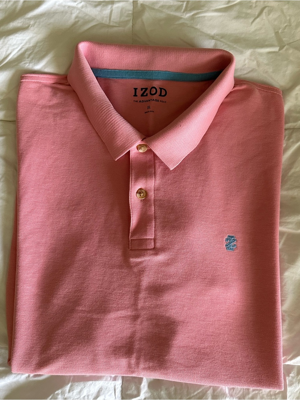 IZOD The Advantage Polo Shirt Men’s XL Light Pink Short Sleeve